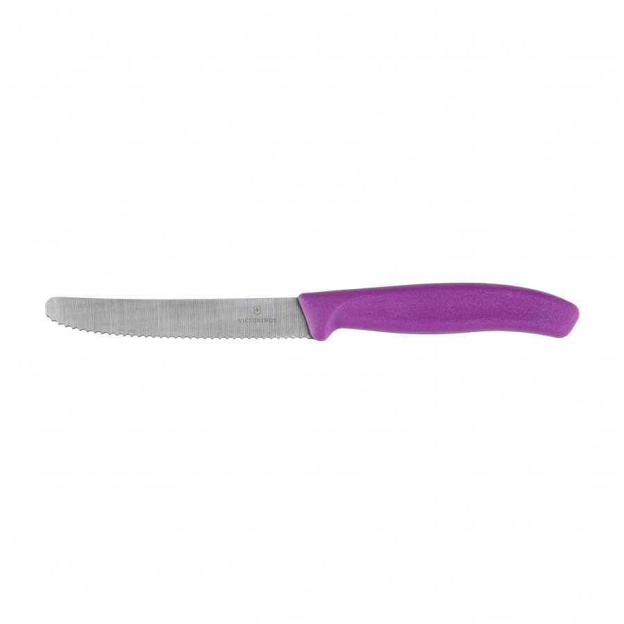Nóż kuchenny Victorinox Swiss Classic 6.7835.C1 ząbkowany z zaokrąglonym czubkiem fioletowy 1/3