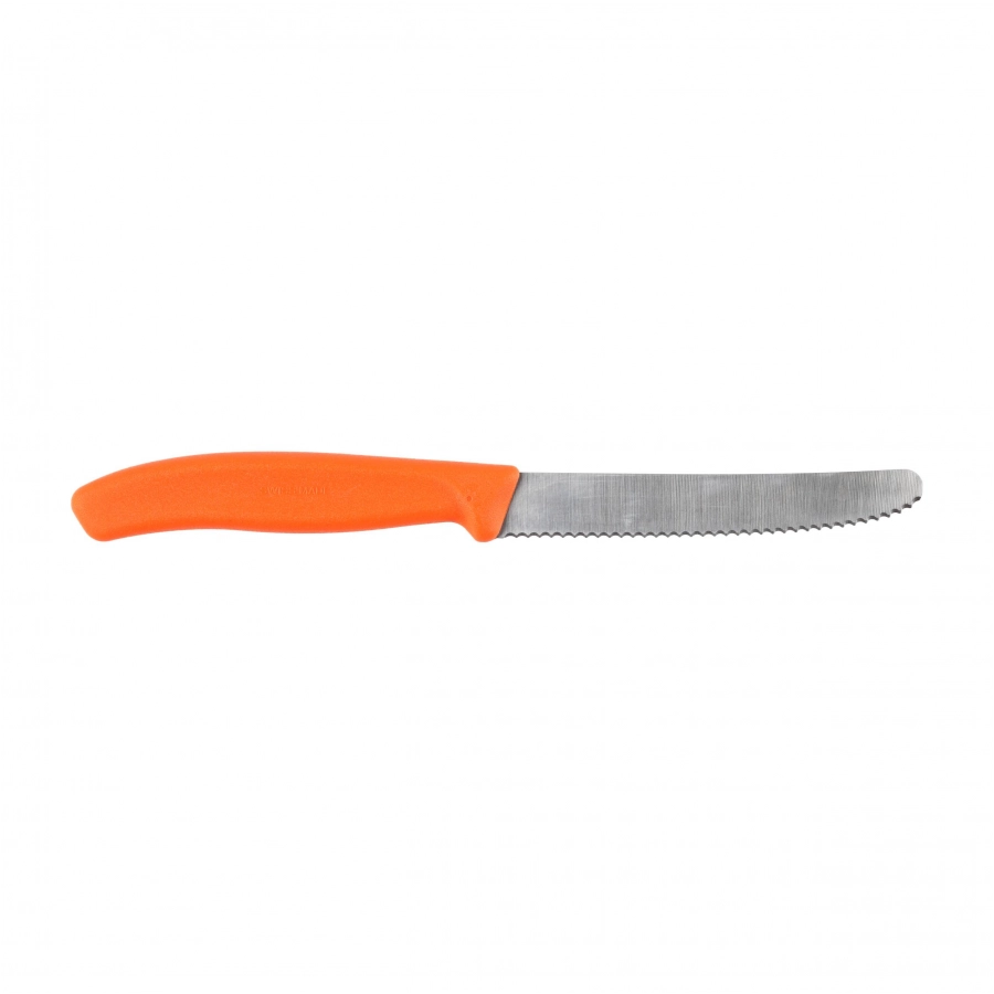 Nóż kuchenny Victorinox Swiss Classic 6.7839.C1 ząbkowany z zaokrąglonym czubkiem pomarańczowy
 2/3