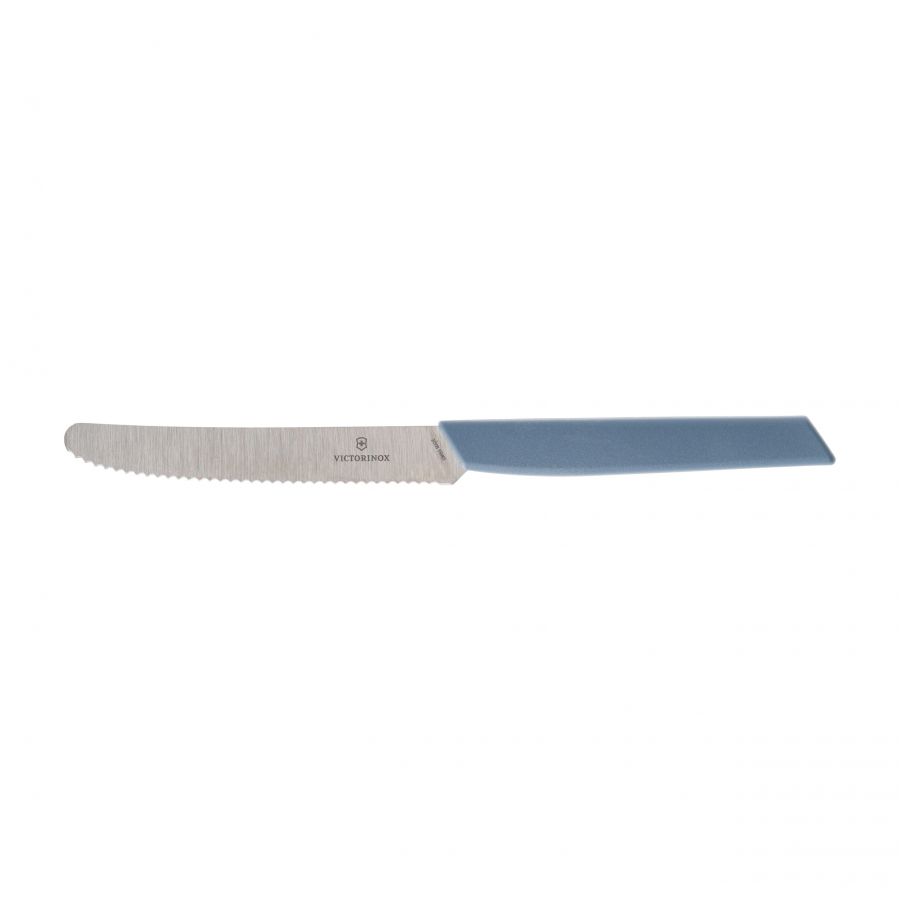 Nóż kuchenny Victorinox Swiss Modern 6.9006.11W41 ząbkowany z zaokrąglonym czubkiem błękitny 1/3