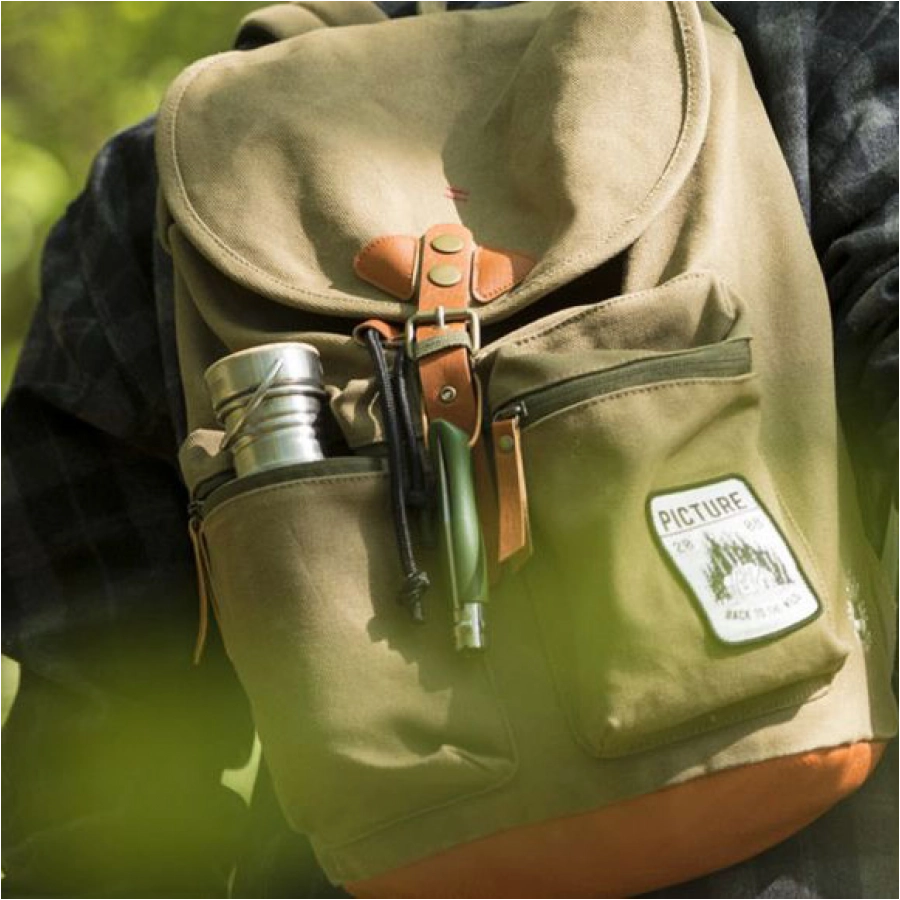 Nóż Opinel Colorama 08 inox grab khaki z rzemieniem 2/4