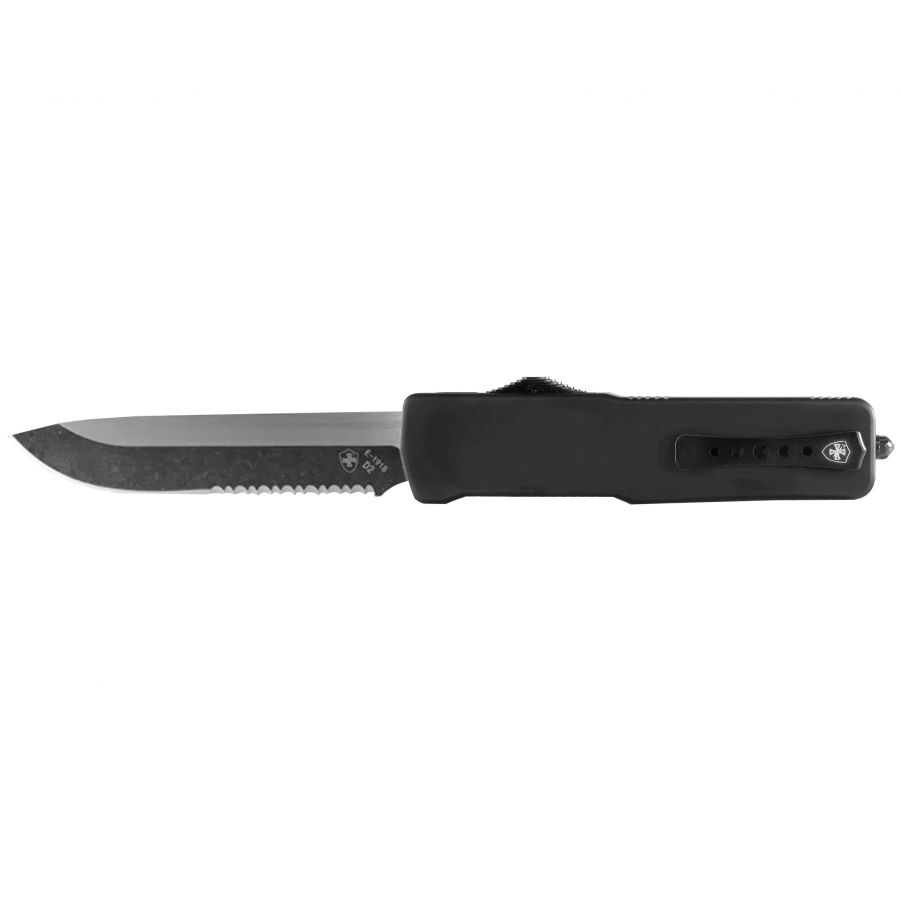 Nóż OTF Templar Knife Large Zinc Black Rubber Drop Serrated Black 1/1