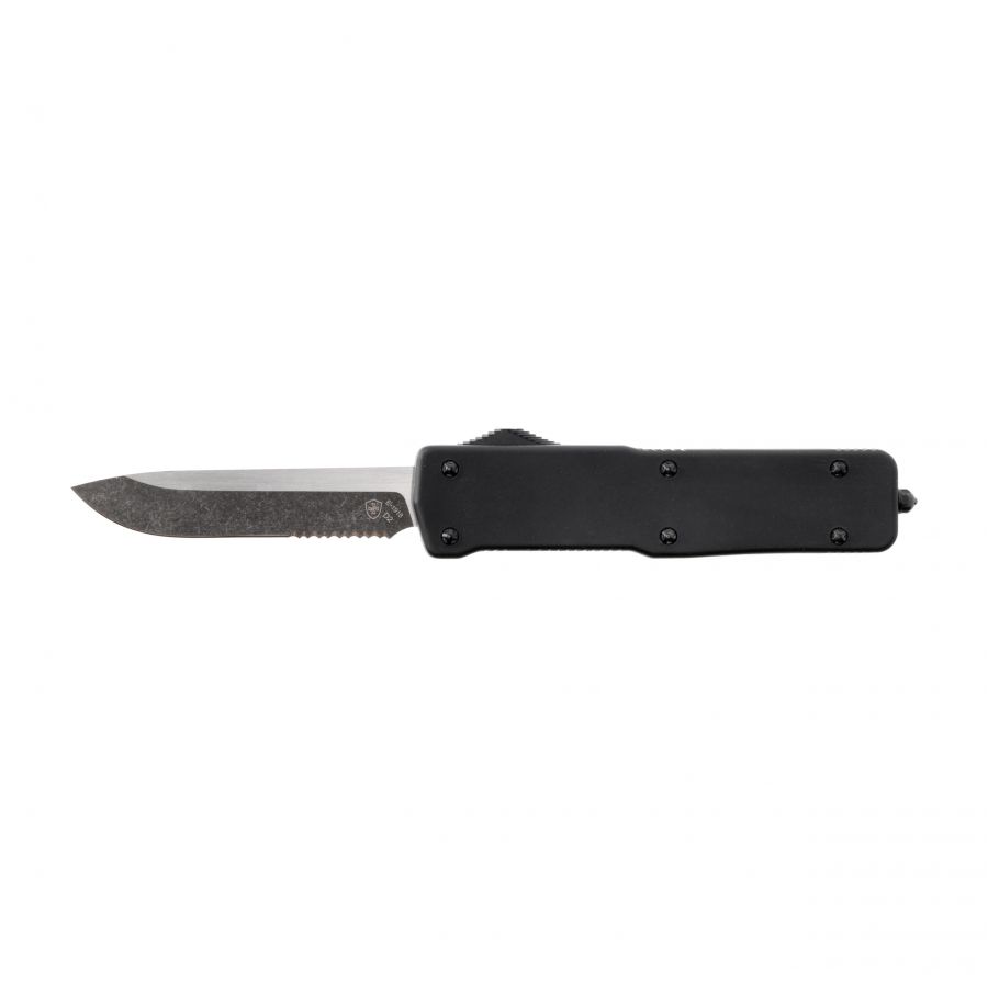 Nóż OTF Templar Knife Large Zinc Black Rubber Drop Serrated Black 1/6