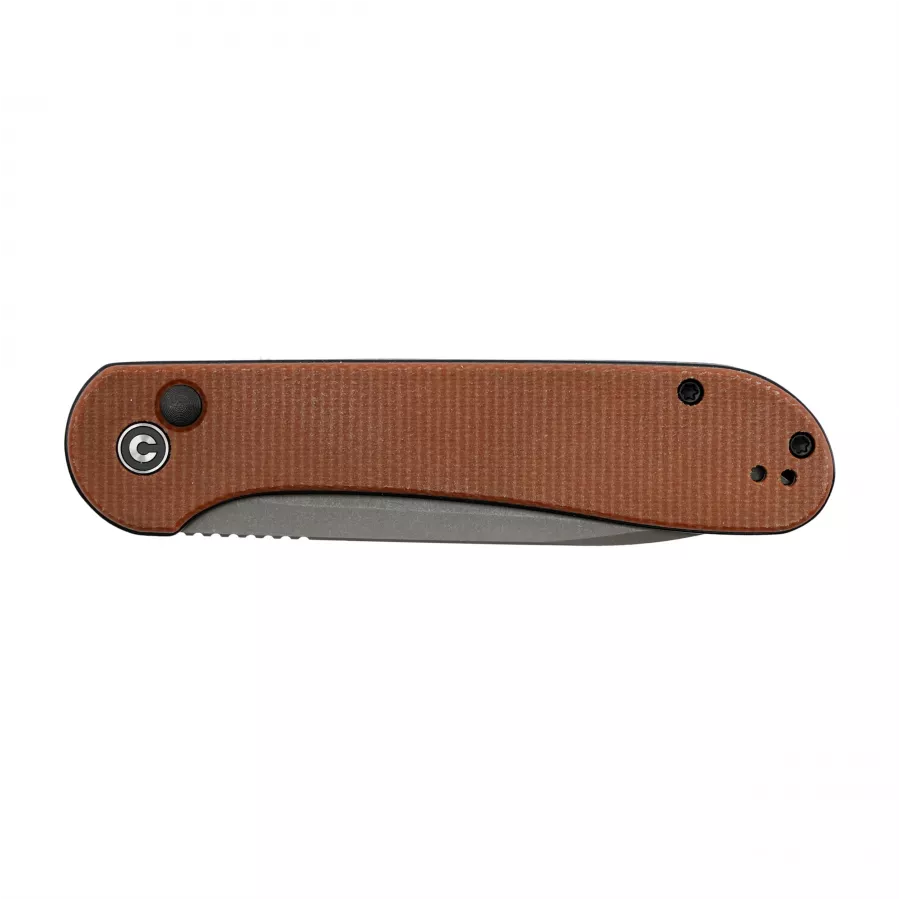 Nóż składany Civivi Button Lock Elementum C2103D brown micarta 4/7