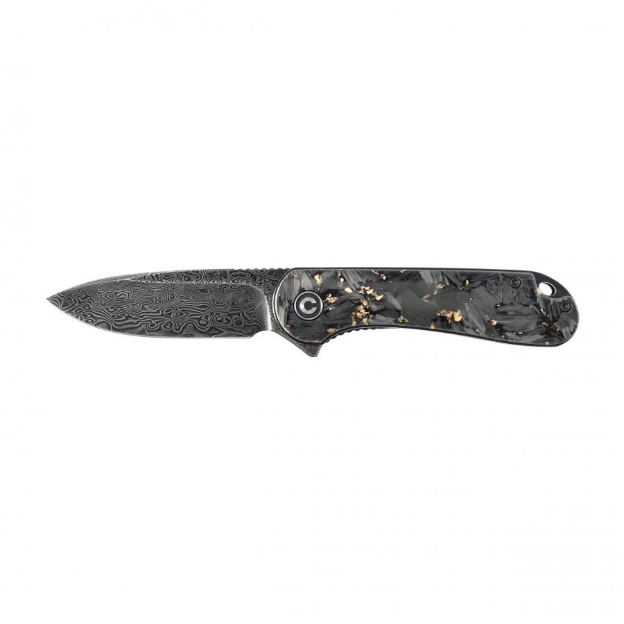 Nóż składany Civivi Elementum C907C-DS1 shredded carbon fiber / golden black 1/7