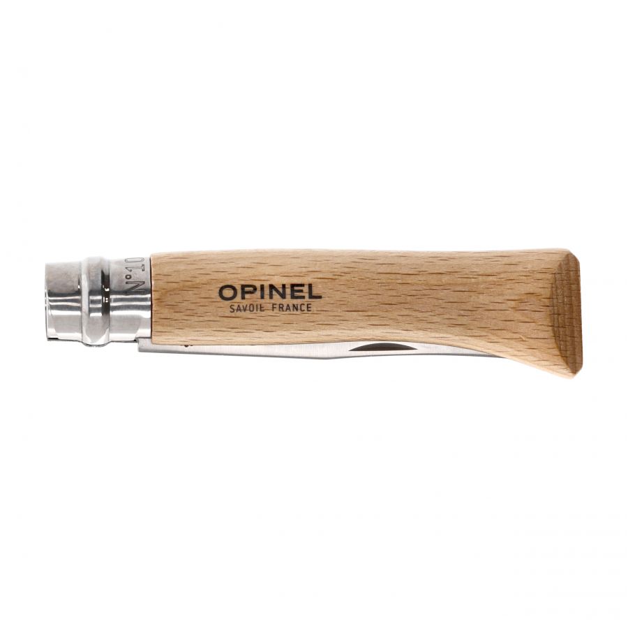 Nóż składany Opinel 10 inox buk 4/5