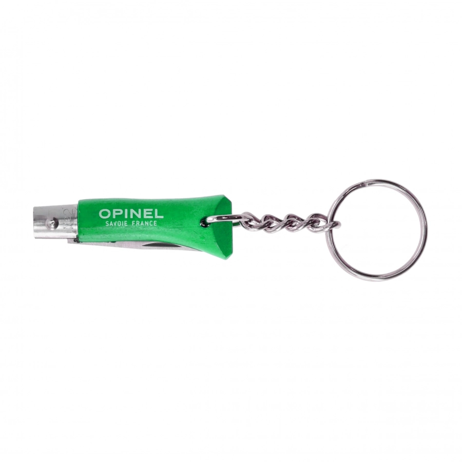 Nóż składany Opinel Colorama 02 brelok inox grab zielony 4/5