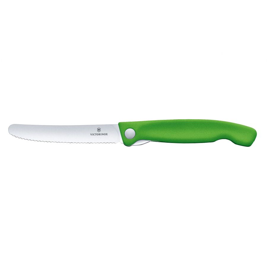 Nóż Victorinox Swiss Classic 6.7836.F4B ząbkowany, zielony, składany 1/7