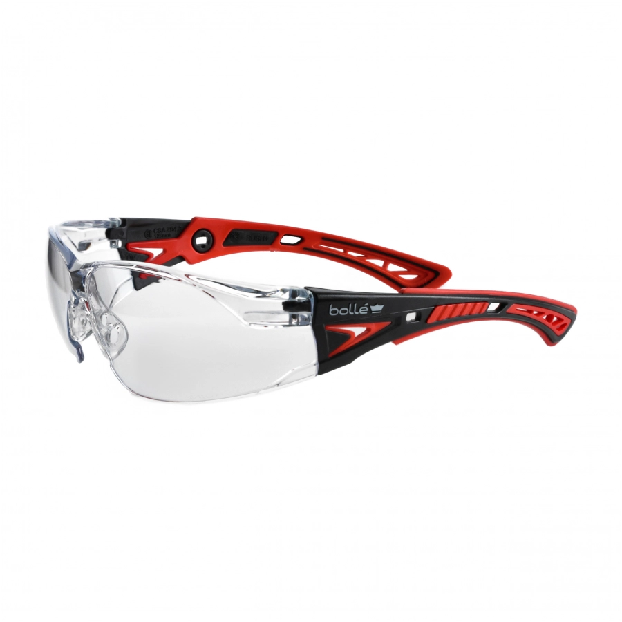 Okulary ochronne Bolle RUSH+ - oprawka czarno-czerwona 1/4