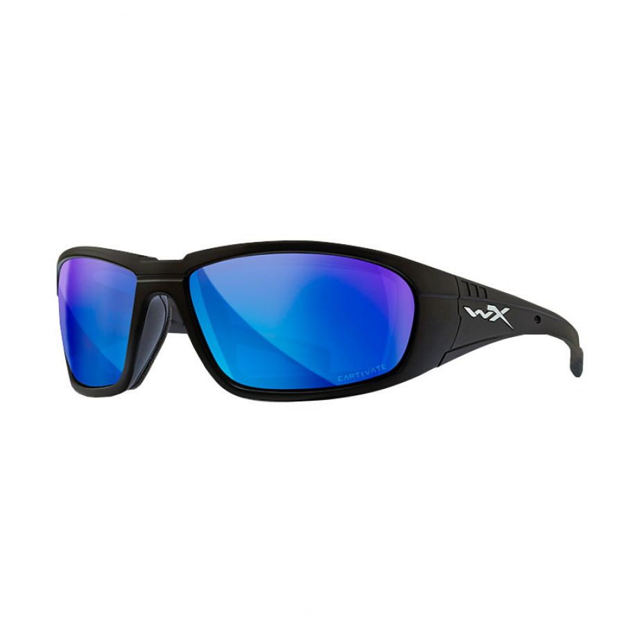 Okulary polaryzacyjne Wiley X Boss Captivate CCBOS09 blue mirror, czarne oprawki 2/9