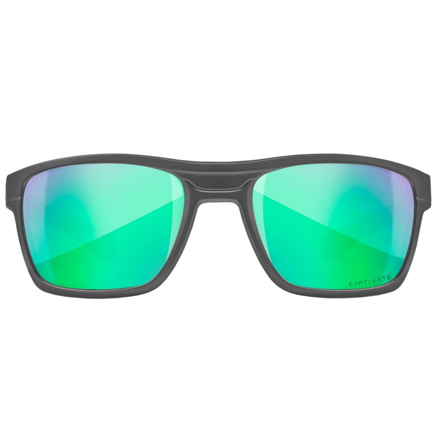 Okulary polaryzacyjne Wiley X Kingpin Captivate ACKNG07 green mirror, grafitowe oprawki 1/4
