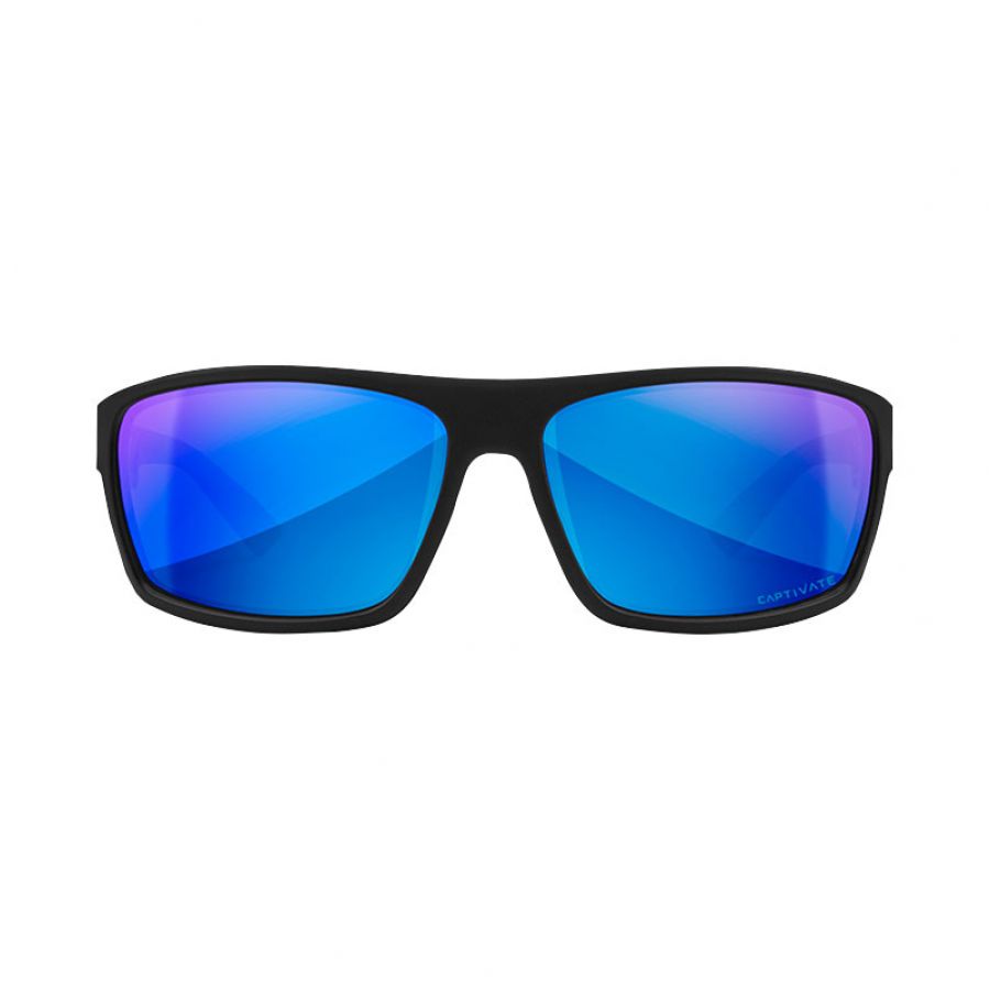 Okulary polaryzacyjne Wiley X Peak Captivate ACPEA19 blue mirror, czarne oprawki 1/9