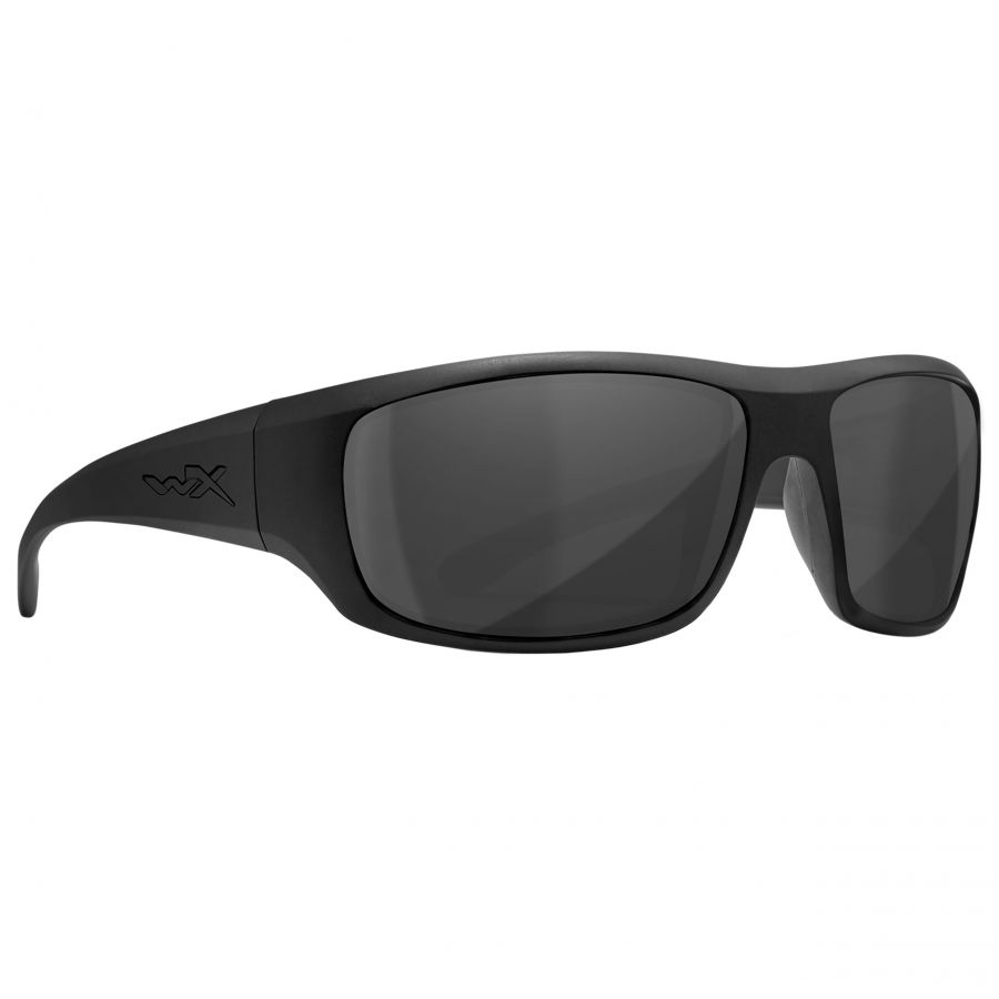 Okulary taktyczne Wiley X Omega ACOME01 smoke grey, Black Ops czarne oprawki 3/4