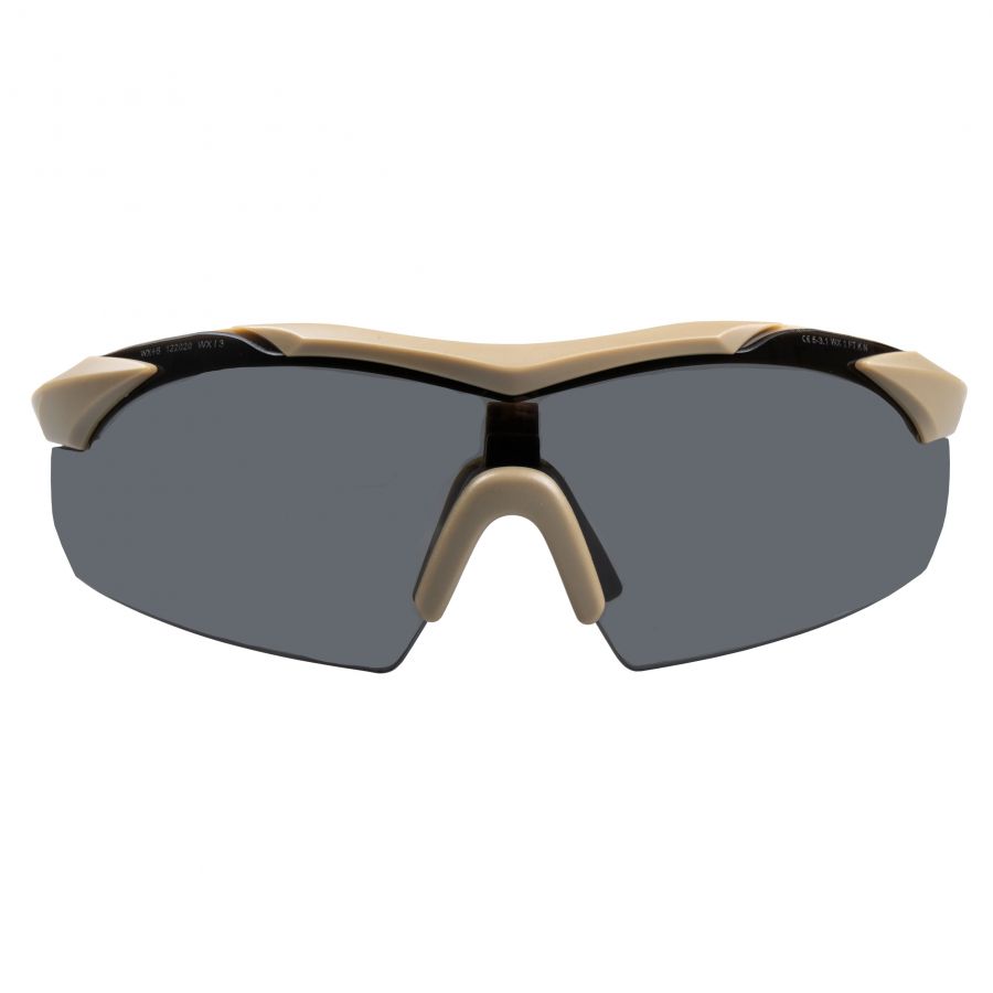 Okulary taktyczne Wiley X Vapor 2.5 3512 grey / clear / light rust, jasnobrązowe oprawki 3/4