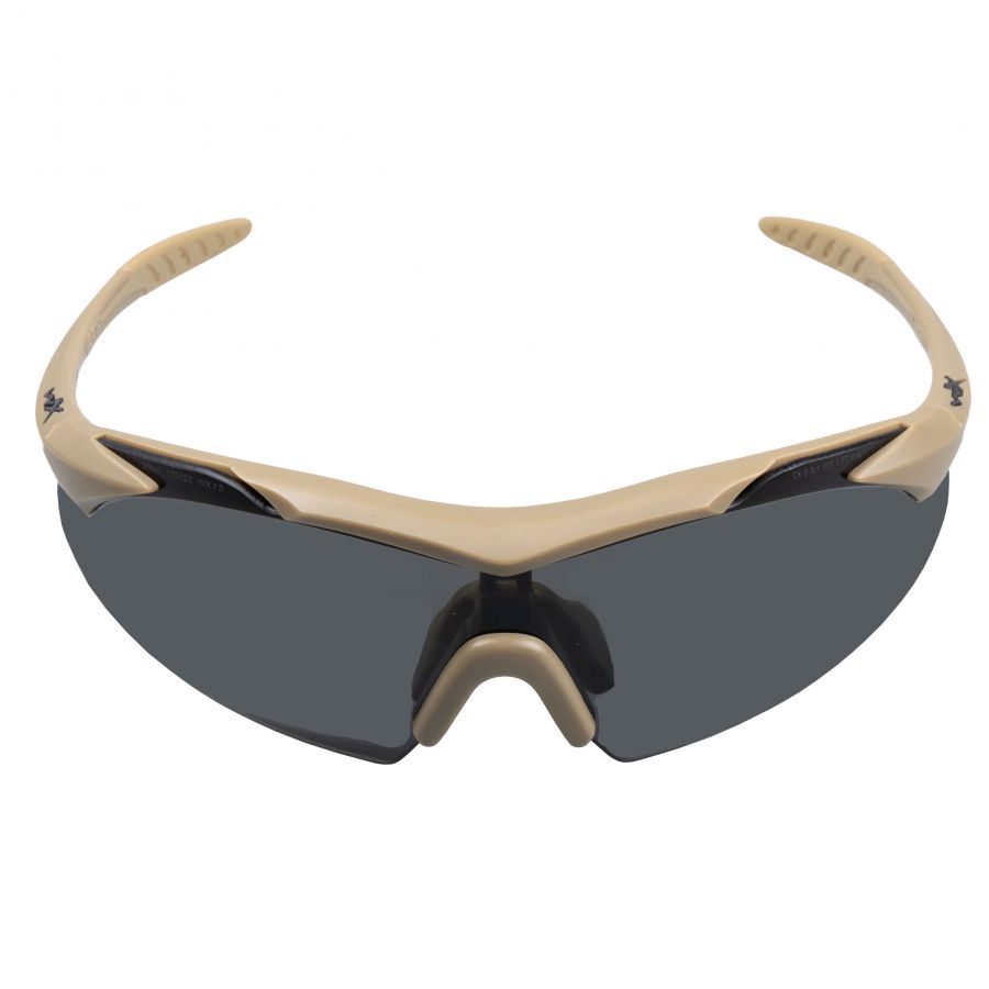 Okulary taktyczne Wiley X Vapor 2.5 3512 grey / clear / light rust, jasnobrązowe oprawki 1/4