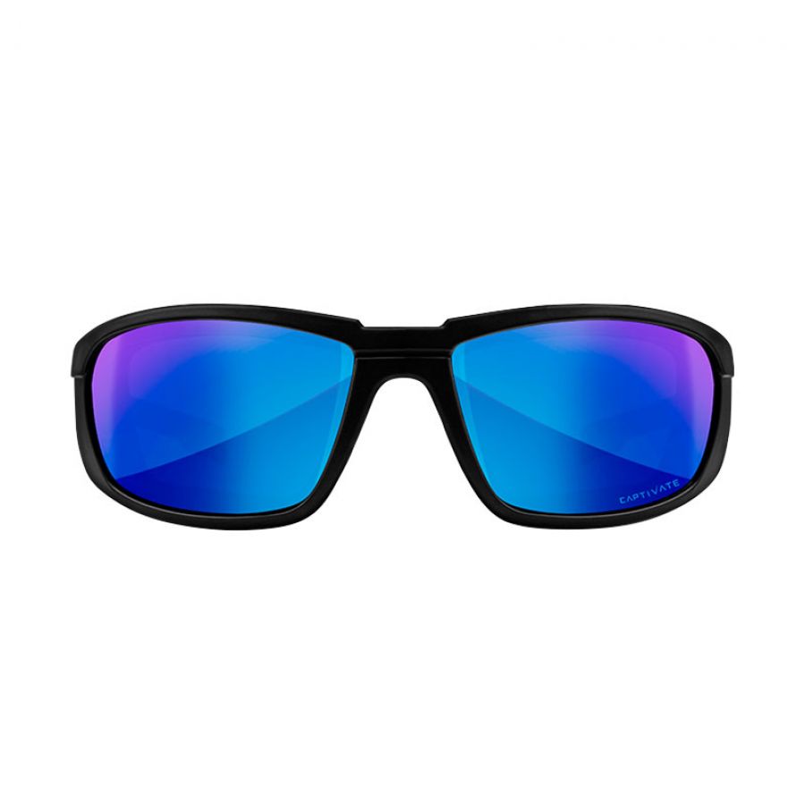 Okulary Wiley X Boss Captivate CCBOS09 blue mirror, czarne oprawki 1/9