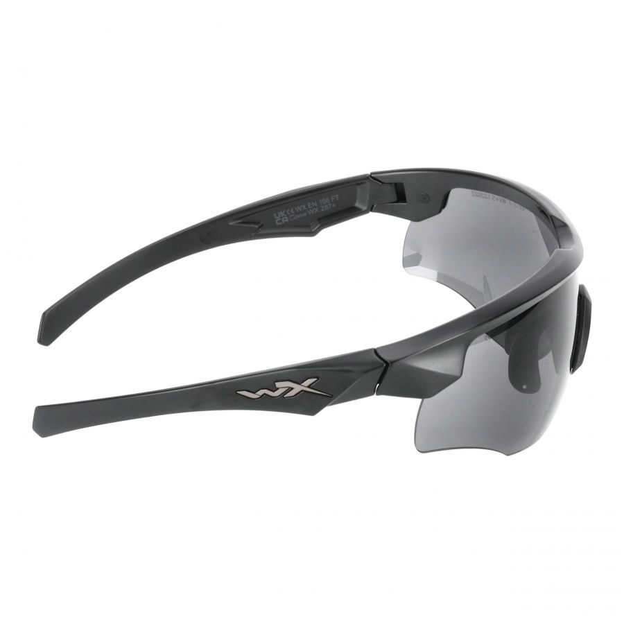 Okulary Wiley X Rogue 2852 grey / clear / rust, czarne oprawki 3/4