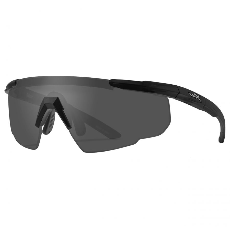 Okulary Wiley X Saber Advanced 308 smoke / clear / rust, czarne oprawki 3/4