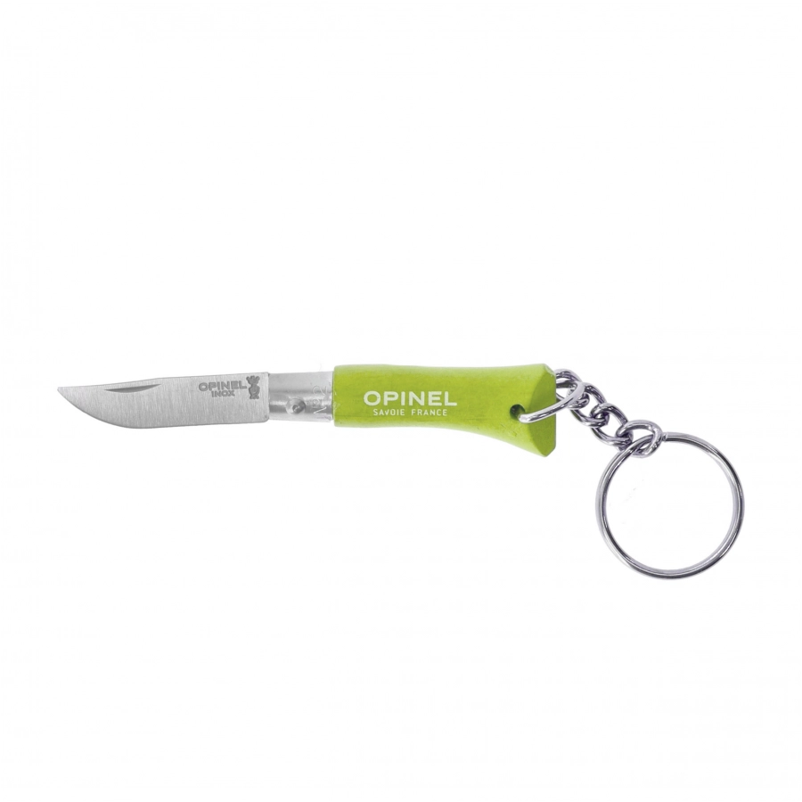 Opinel Colorama 02 inox grab light green keychain knife 1/5