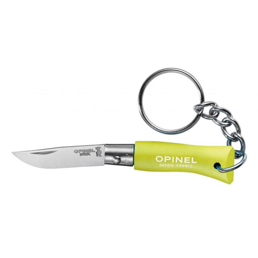 Opinel Colorama 02 inox grab light green keychain knife 1/1