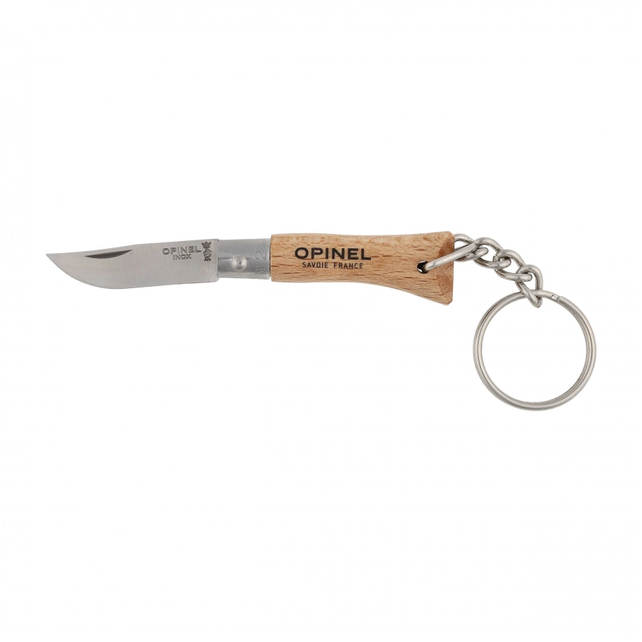 Opinel Colorama 02 inox natural keychain knife 1/5