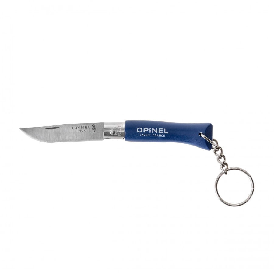 Opinel Colorama 04 inox grab blue keychain knife 1/5