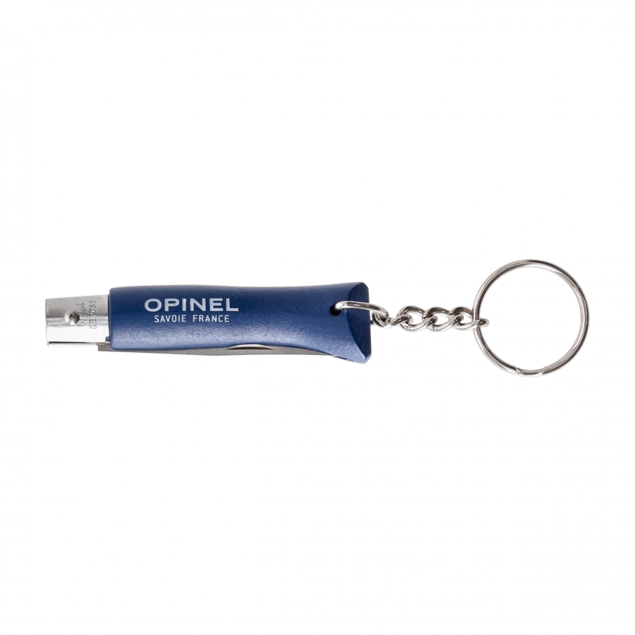 Opinel Colorama 04 inox grab blue keychain knife 4/5