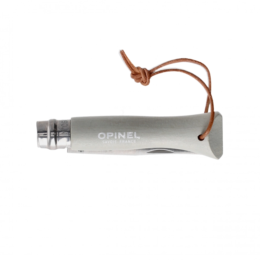 Opinel Colorama 06 inox gray knife with thong 4/5