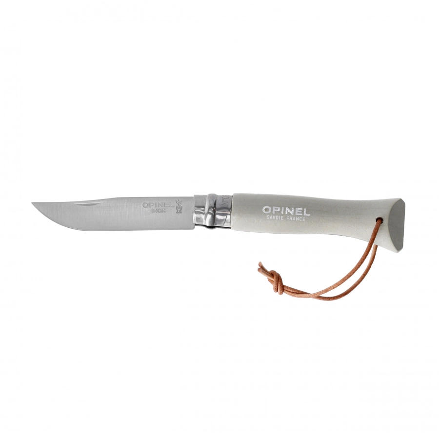 Opinel Colorama 06 inox gray knife with thong 1/5
