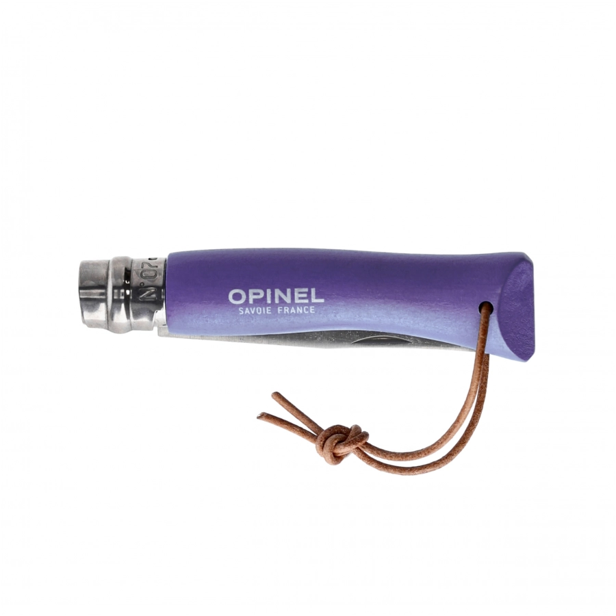 Opinel Colorama 06 inox purple knife with thong 4/5