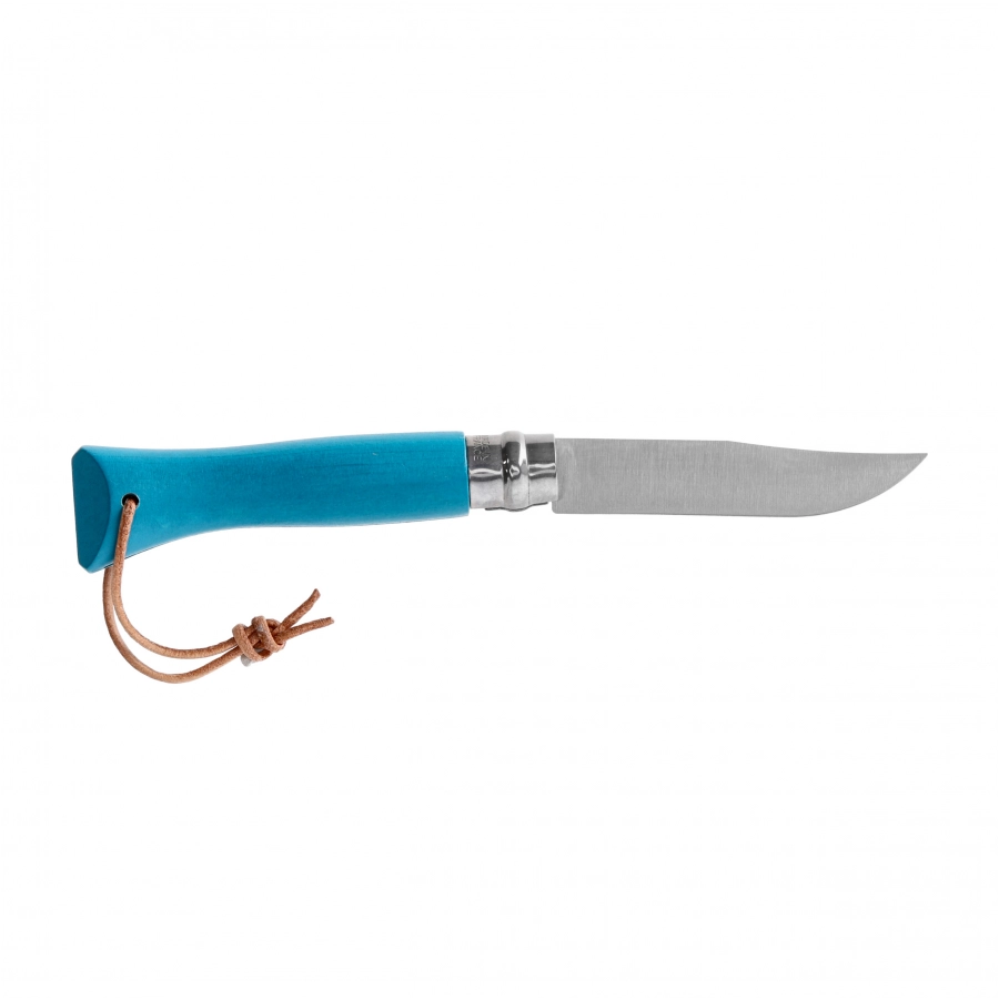 Opinel Colorama 06 inox turquoise knife with thong 2/5