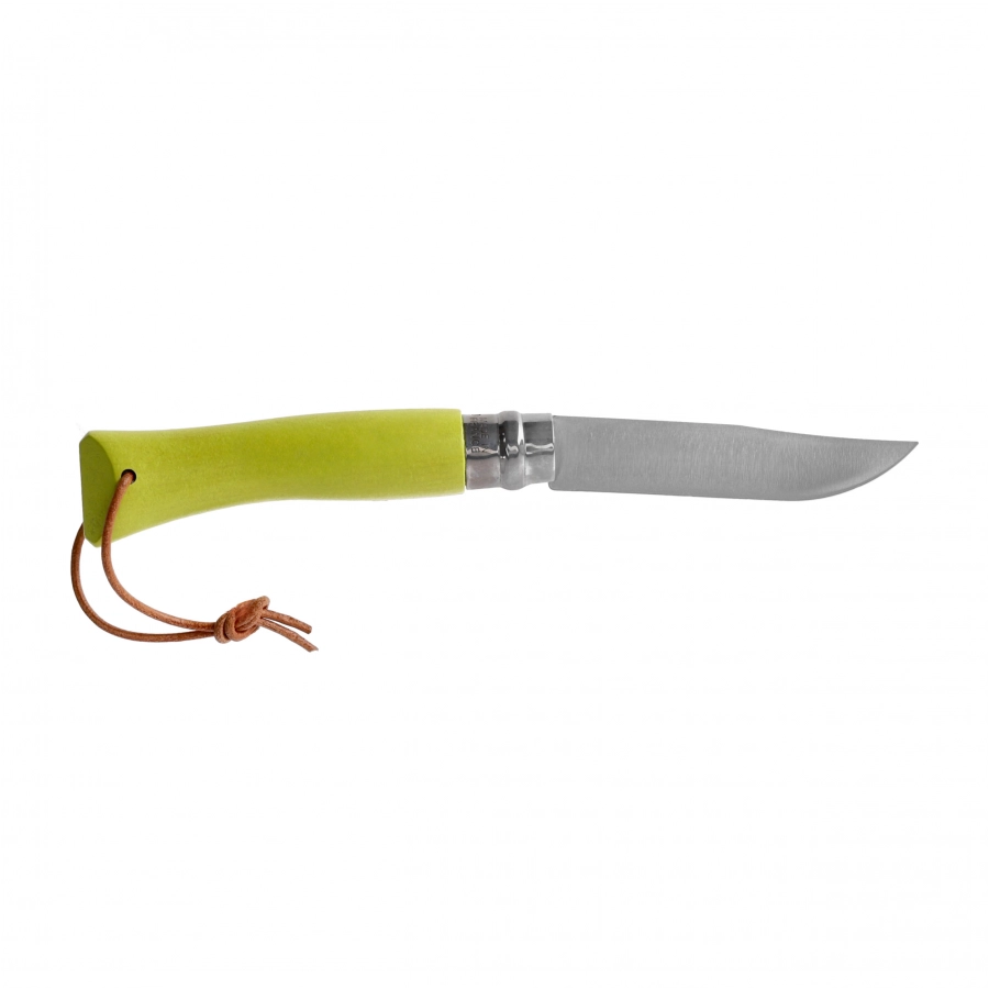 Opinel Colorama 07 inox j.green knife with thong 3/5