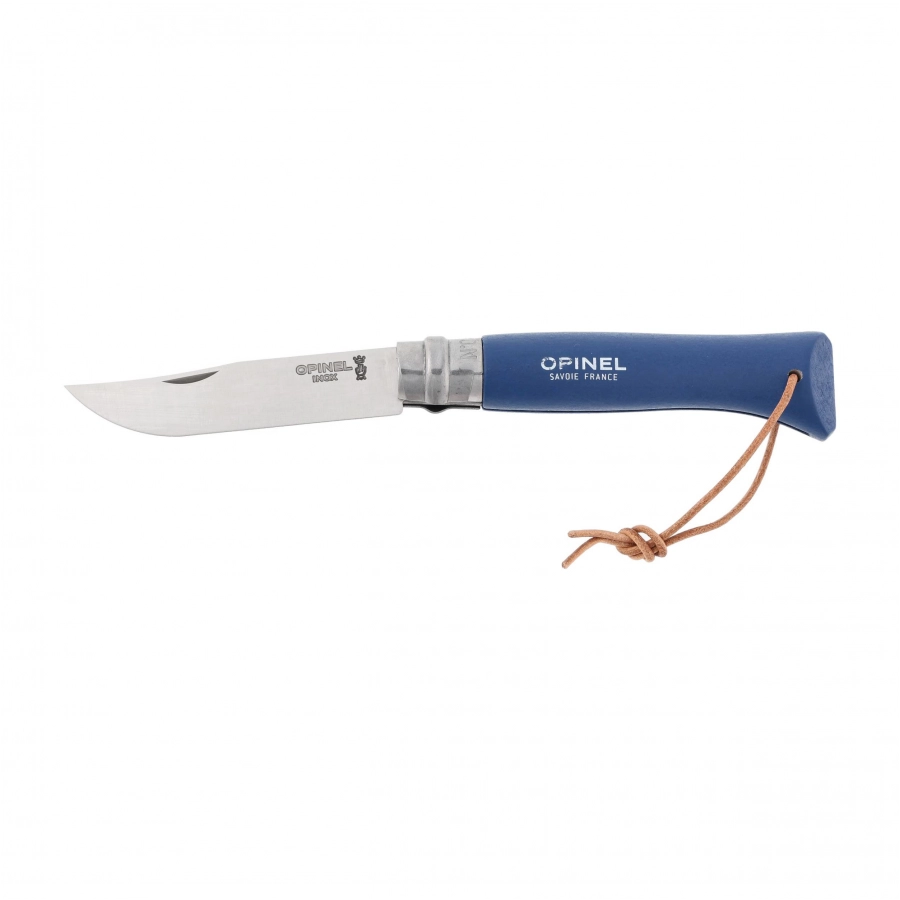 Opinel Colorama 08 inox grab garnet knife with thong 1/6