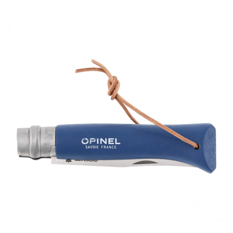 Opinel Colorama 08 inox grab garnet knife with thong 4/6