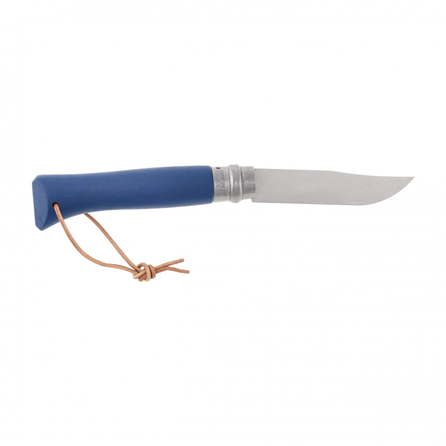 Opinel Colorama 08 inox grab garnet knife with thong 2/6