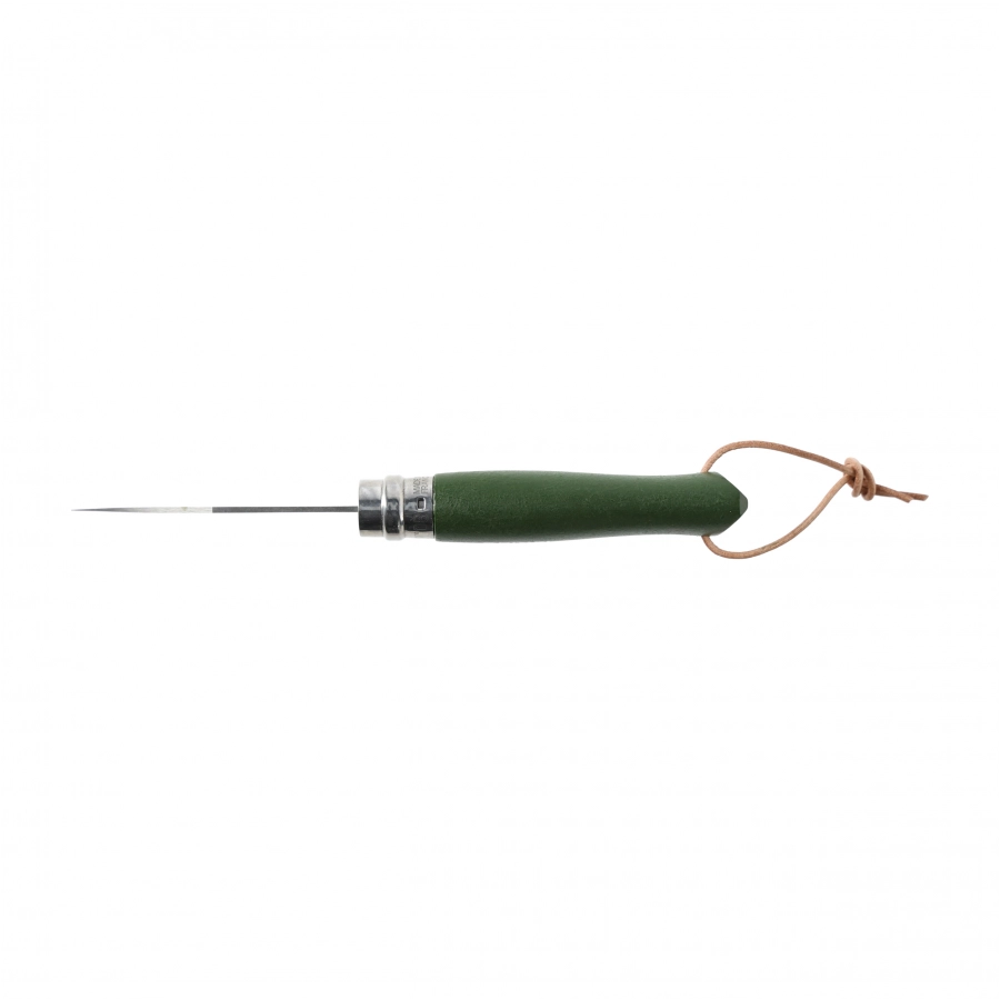Opinel Colorama 08 inox grab khaki knife with thong 3/5