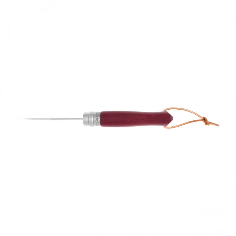 Opinel Colorama 08 inox grab maroon knife with thong 3/5