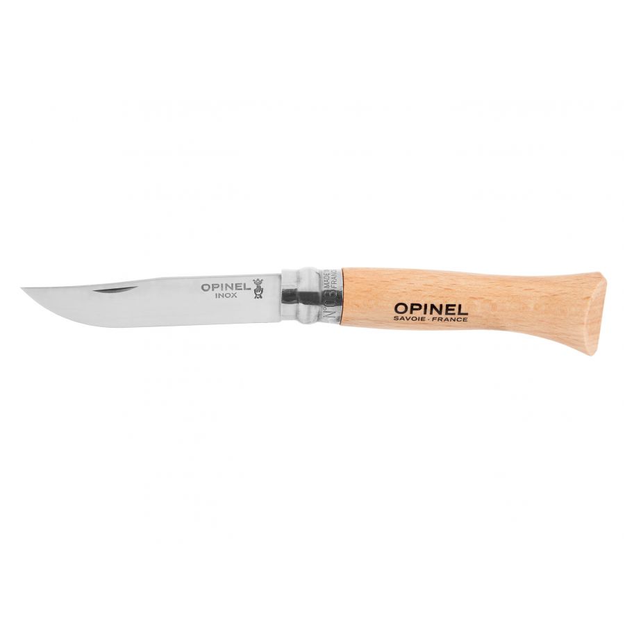 Opinel knife 6 inox beech 1/2