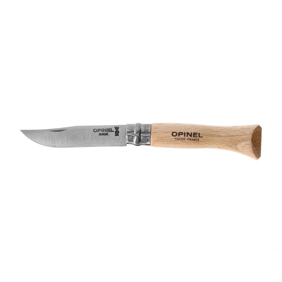 Opinel knife 6 inox beech 1/5