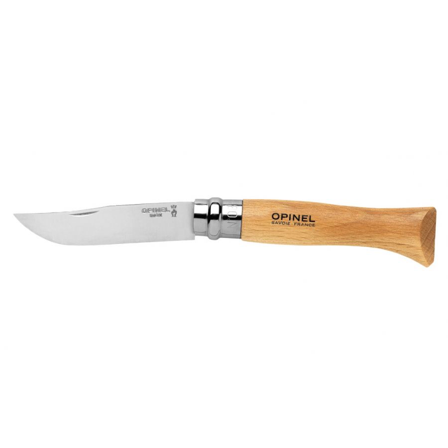 Opinel knife 8 inox beech 1/2