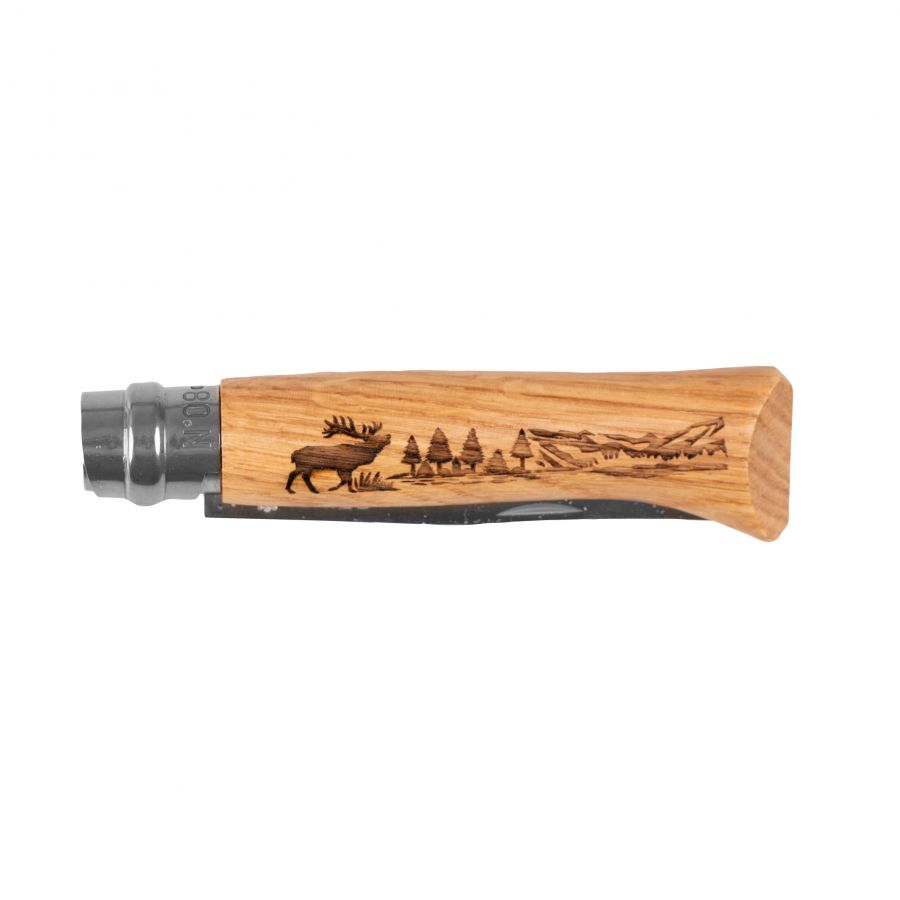 Opinel knife 8 inox oak Animal series - deer 3/3