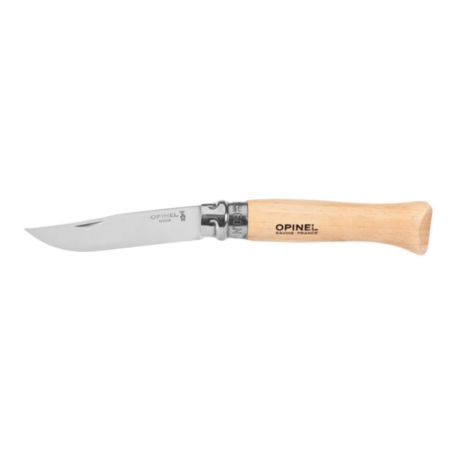 Opinel knife 9 inox beech 1/2