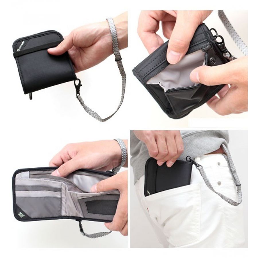 Pacsafe RFIDsafe V100 anti-theft wallet black 3/3