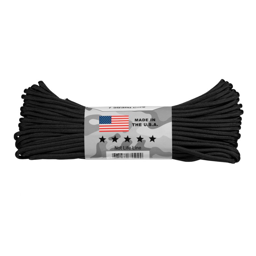 Paracord Atwood Rope MFG 550-7 4mm 30.48m black 1/2