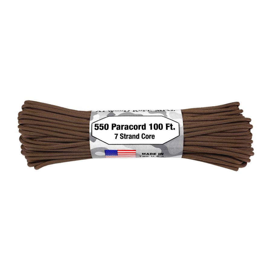 Paracord Atwood Rope MFG 550-7 4mm 30.48m brown 1/2