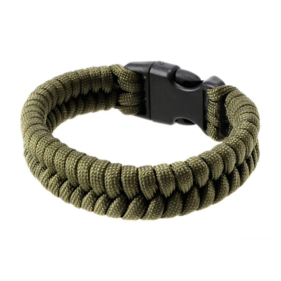 Paracord EDCX Fish army green bracelet 2/3