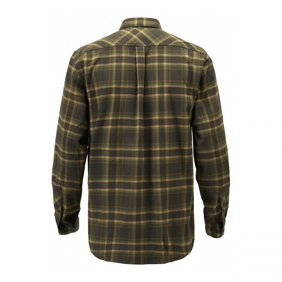 Pinewood Abisko men's flannel shirt, green 3/7