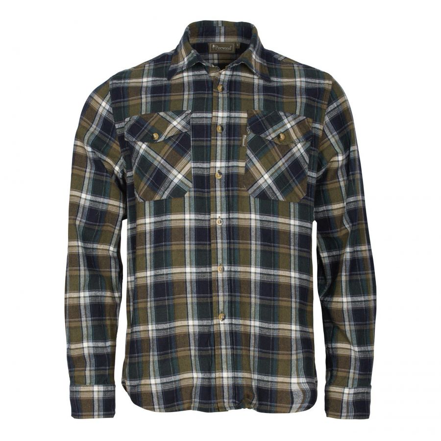 Pinewood men's flannel shirt Harjedalen, gr/zi 4/4