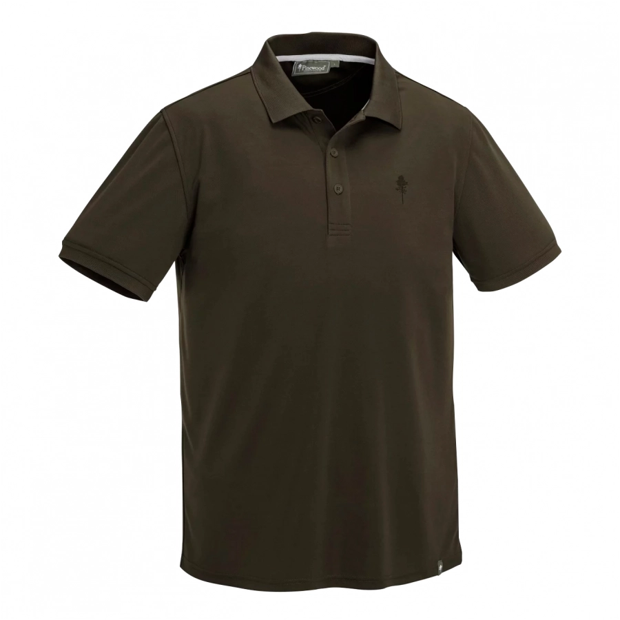 Pinewood men's Ramsey Coolmax brown polo shirt 1/2