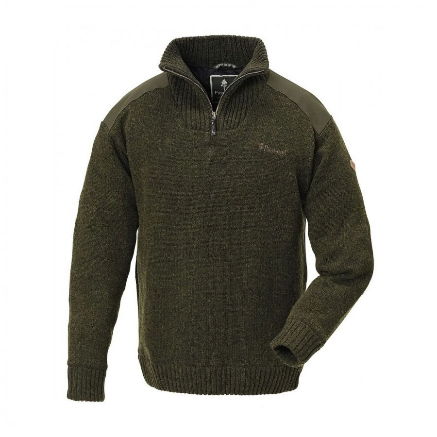 Pinewood men's sweater with Hurricane green membrane 1/1