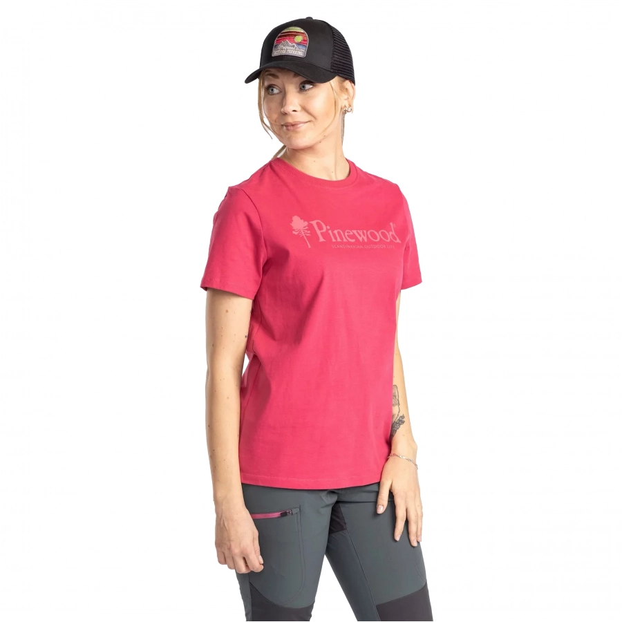 Pinewood Outdoor women's t-shirt pink 3/4